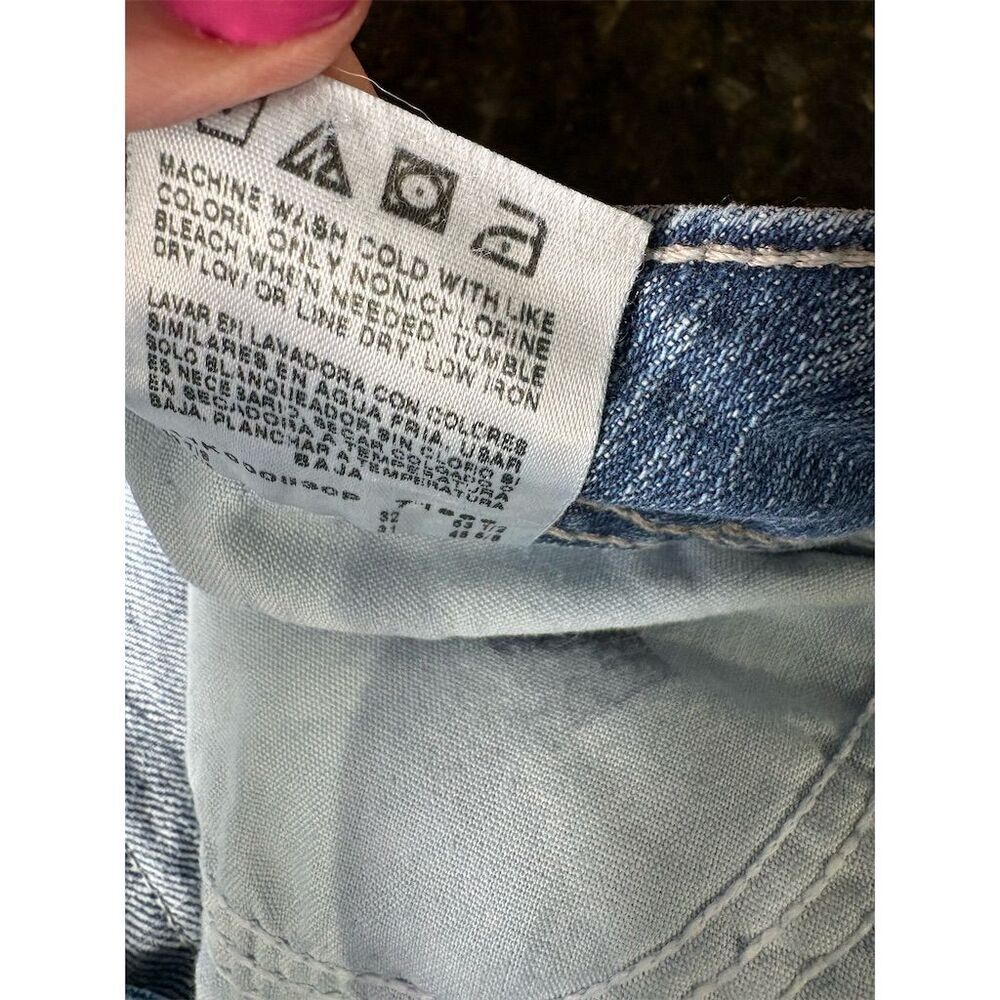 Riders by Lee Women's Size 16 Blue Pinstripe Straight Jeans - Picture 11 of 11